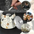 thumbnail image 4 of Yayeee Ashtray with Lid for Cigarette Smokeless Stainless Steel Home Ash Holder, Halloween Happy Ghosts, 4 of 7