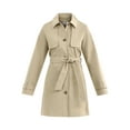 thumbnail image 5 of Time and Tru Women's Belted Trench Coat, Midweight, Sizes XS-2X, 5 of 5