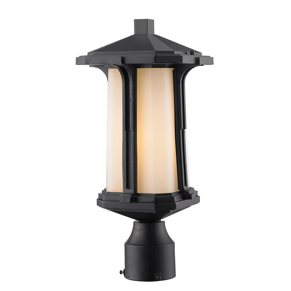 Outdoor Post 1 Light With Black Finish Aluminum Medium Base Bulb 8 inch