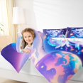thumbnail image 4 of Erosebridal Ensembles de Literie Girly Bleu Axolotl Simple avec Couette, Insert de Couette Planète de l'Espace, Ensembles de Couette Réversibles Kawaii Animal Taille Simple, Décoration de Chambre Respirante, 2 Pcs, 4 of 8