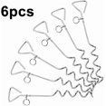 thumbnail image 3 of 6 piquetas espirales para toldos de camping, para trampolines, columpios, torres de juego y más, en forma de espiral, 40,6 cm, color plateado, 3 of 5