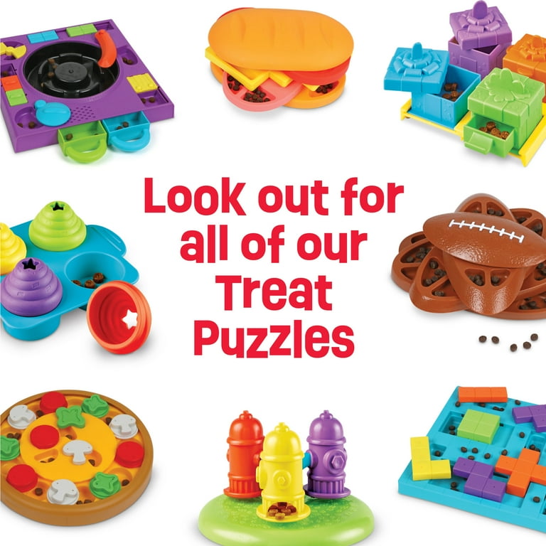 Brightkins Interactive Treat Puzzle Dog Toy Cupcake Style with