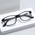 thumbnail image 6 of Men Bifocal Reading Glasses 2.50 Black Presbyopia Glasses Rectangle Plastic Readers +2.50 Strength, 6 of 7
