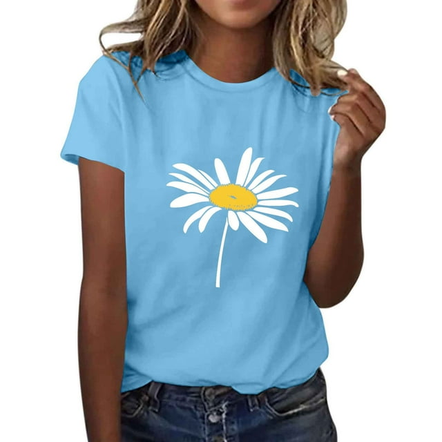 Économies en Liquidation! BEFOKA Hauts Grande Taille pour Femmes en Liquidation, Blouse Décontractée d'Été T-shirt pour Femmes, T-shirt Imprimé Amoureux des Femmes Col Rond Manches Courtes