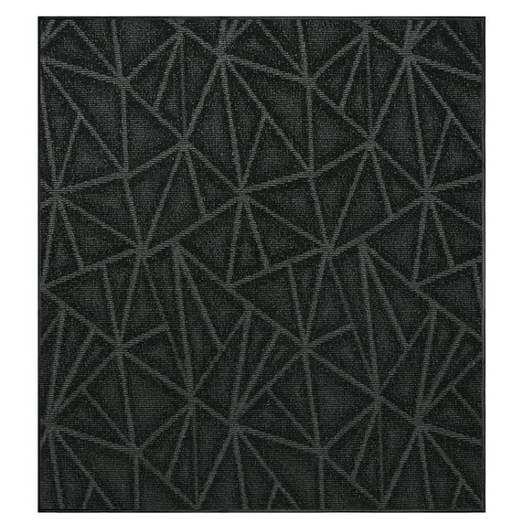Furnish My Place Indoor Floor Rug - 7 ft. x 7 ft., Square, Black, Geometrical Print, Customized Area Rug for Bedrooms, Hallways, Living Rooms