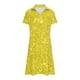 thumbnail image 5 of Vestido Corto de Manga Larga para Mujeres Brillante Impresión Cuello en V Suelto Cómodo, Vestido de Moda de Malla para Fiesta Y Ocasional, 5 of 7