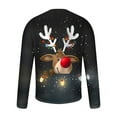 thumbnail image 4 of Brondbend Men's Tops Christmas Shirt for Men Long Sleeves Crewneck Pullover Print Comfy Stylish Blouse Loose Fit Weekend Clothes Black, 4 of 4