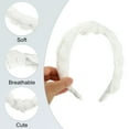thumbnail image 5 of Unique Bargains 1Pc Cute Makeup Headband Puffy Spa Fabric White Headband for Washing Face, 5 of 7