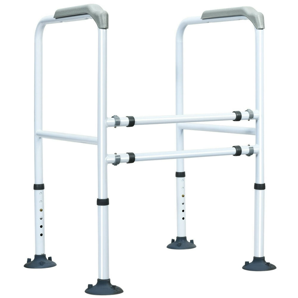 Topbuy Adjustable Toilet Handrails Freestanding Bathroom Toilet Safety