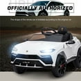 thumbnail image 2 of 12 V Ride on Toys with Remote, SEGMART 12V Kids Electric Ride on Car for Boys Girls, Battery Powered Electric Vehicles with Remote Control, LED Lights, Music, Horn, Kids Gifts, White, LL617, 2 of 10