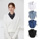 thumbnail image 2 of Cuello falso de mezclilla con solapa para mujer, fácil de abotonar, para camisas, suéteres, vestidos, chaquetas, accesorios de capas, 2 of 8