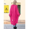 thumbnail image 5 of Women's Oversized Long Cardigan Sweaters Long Sleeve Split Open Front Drape Knit Duster Coat, 5 of 5