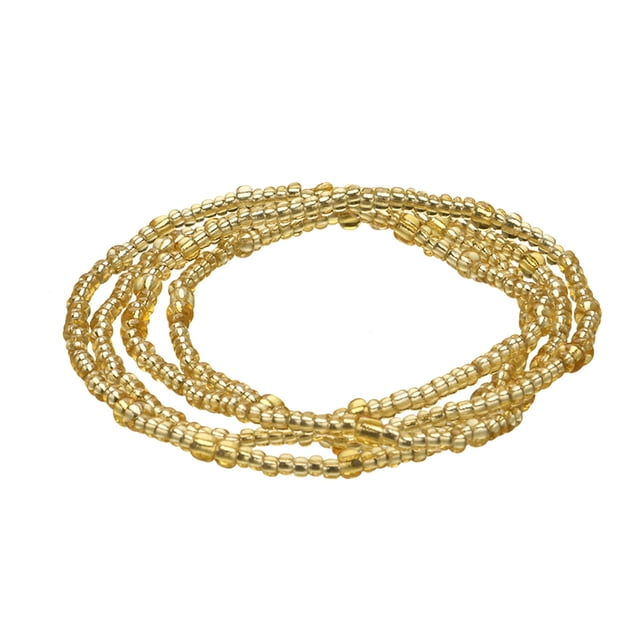 Women Waist Bead Chain Multi-layer Elastic Body Chain Belly Chain for Beach