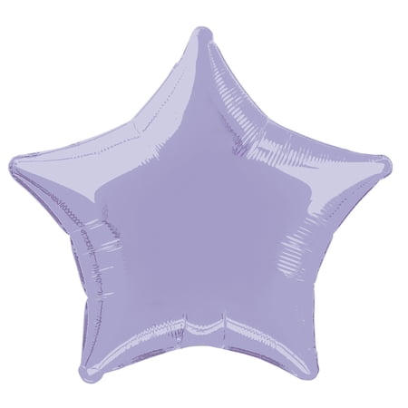 Anagram Metallic Solid Color Star Junior Shape 19" Foil Balloon, Lavender