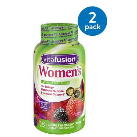 (2 Pack) Vitafusion Women's Gummy Vitamins, 150ct (Best Prenatal Gummy Vitamins)