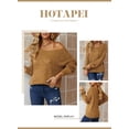 thumbnail image 3 of HOTAPEI Pullover Sweaters for Women Elegant Crochet Hollow Out Sweater Long Sleeve Sweaters Crewneck Knitwear Pullover Tops, 3 of 5