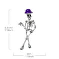 thumbnail image 4 of Halloween Skull Brooch Alloy Rhinestone Lapel Pin for Women - Fashion Jewelry Accessory for Hats Bags Dresses - Thanksgiving Christmas Gift for Teens Wife GirIfriend, 4 of 6