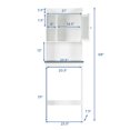 thumbnail image 2 of Gymax Over-the-Toilet Bath Cabinet Bathroom Space Saver Storage Organizer White, 2 of 10