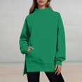 thumbnail image 5 of Crew Neck Sweatshirts Women Fall Oversized Crewneck Sweatshirt Vintage Pullover Loose Fit Cute Y2K Long Hoodie Green S-3XL, 5 of 5