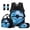 Blue Football, variant on Black Cat Backpack with Lunch Box for Kids 5-6/7-8 Elementary School Bag for Girls 1st Grade with Lunch Bag 5 PCS Student Bookbag and Lunch Tote Bag and Pencil Box Set Bookmarks