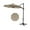 Tan, variant on Arigeas 10ft Outdoor Cantilever Offset Patio Umbrella with Cross Base, Easy Rotation & Tilt Adjustment