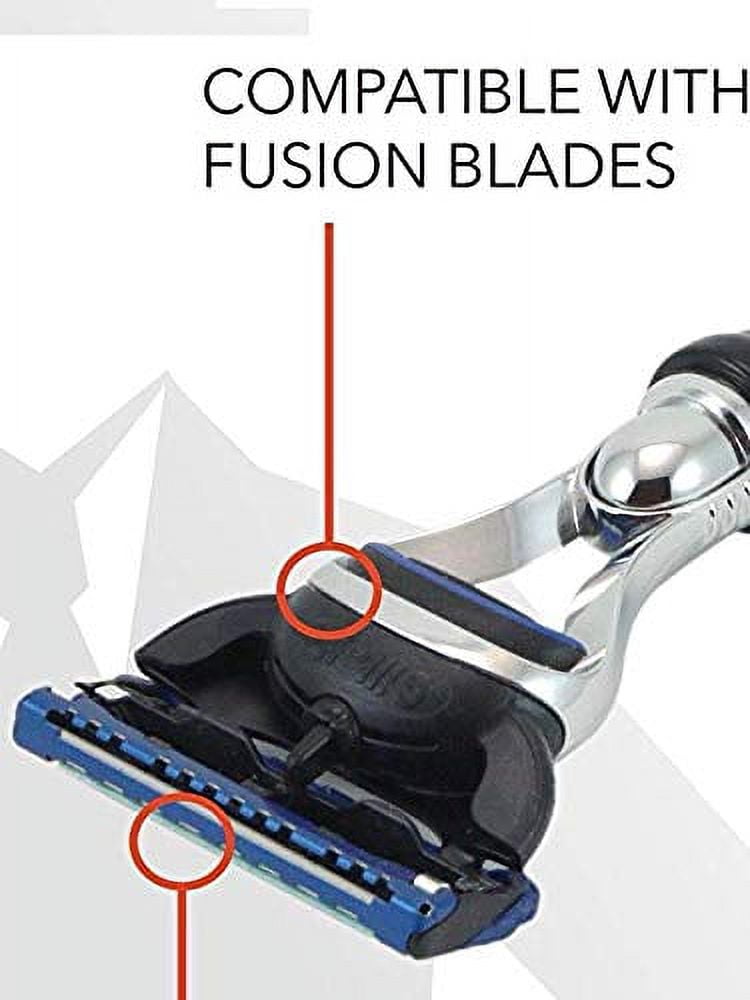 GBS 5 Blade Fusion Compatible Razor- Provides Clean and Close Shave - High Quality Professional Cartridge Shaving Razor Lubricated Strip Protects Skin (Horn)