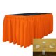 thumbnail image 1 of Falda de mesa LA Linen Popelina de Poliéster de 21 pies por 29 pulgadas con 15 clips en L Naranja, 1 of 1