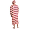 thumbnail image 2 of Hansber Men's Pajama Set 2Pcs Long Sleeve Striped Nightshirt with Sleeping Cap Nightwear Red L, 2 of 4