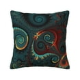 thumbnail image 1 of ZICANCN Green Mysterious Spiral Fractal Decorative Throw Pillow Covers, Bed Couch Sofa Decorative Knit Pillow Covers for Living Room Farmhouse, 16"x16", 1 of 8