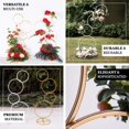 thumbnail image 4 of Efavormart 5Ft White Hoop Pillar Flower Stand, Metal Wedding Arch Table Centerpiece for Balloon Floor, Aisle Decor, Display, Stage, Backdrops, And Photo Booth Background, 4 of 11
