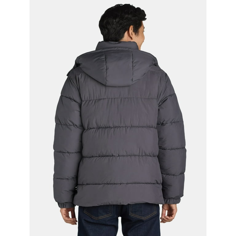 ジャケット・アウター big hood short length jacket Ozark Trail Men's & Big Men's Puffer Jacket with Hood, Sizes