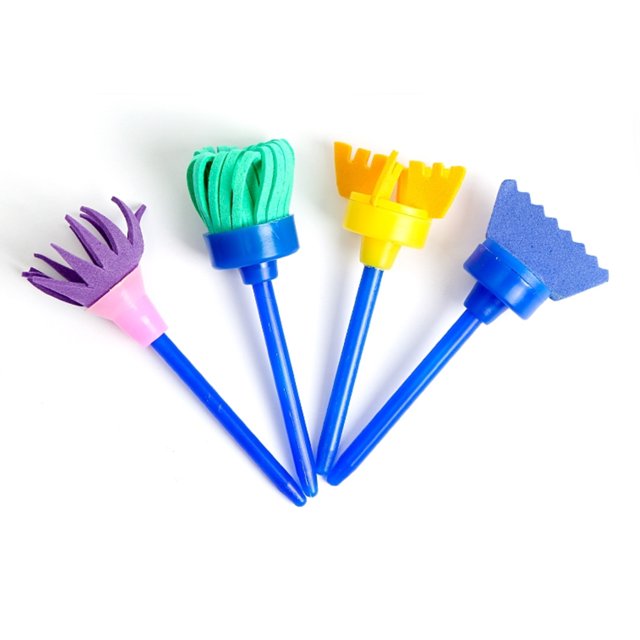Cuadros Decorativos Juego de pinceles de colores para niños, 4 Uds., pintura al óleo de acuarela, Kits de pinceles DIY Ehuebsd Nuevos Originales