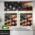 thumbnail image 3 of American Cross Short Kitchen Curtains with Valance and Tier Sets Drapes Window Treatment Curtains for Kitchen Over Sink Dining Room Decor, 3 of 6