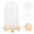 thumbnail image 2 of Pungan Desktop Decor Clear Glass Cloche Dome with Base for Display and Decoration(8.27"X4.72"X3.94"), 2 of 10