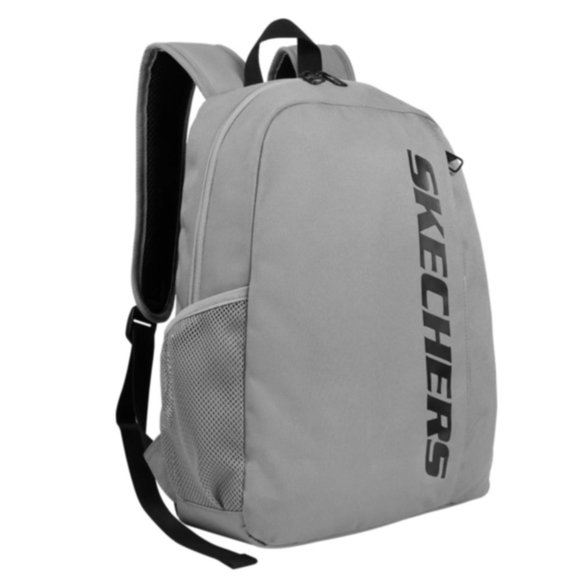 Mochila Unisex Skechers Deportivo Comodo Textil Casual gris 30
