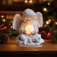 thumbnail image 6 of Christmas Angel Prayer Acrylic Candle Holder Tabletop Sign, Praying Angel Wings Heart Design, Christmas Home Holiday Decor, Indoor Desk Centerpiece, 6 of 9