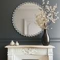 thumbnail image 7 of Madison Park Beaded 36" Dia Round Wall Mirror, with Luxury Iron Framed, Modern Wall Mounted Mirror for Home Décor, Silver, 7 of 7
