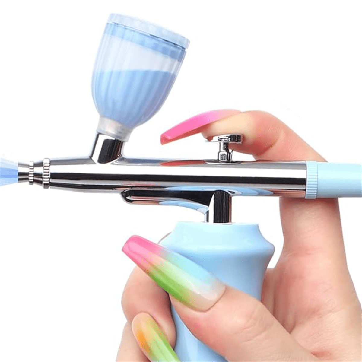 25 PSI Airbrush Rechargeable Nail Machine 3 High-Pressure Modes Cordless Airbrush Kit for Nails Art with