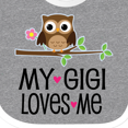 thumbnail image 4 of Inktastic My Gigi Loves Me Girl Owl Girls Baby Bib, 4 of 4
