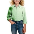 thumbnail image 6 of Riecok Long Sleeve Shirts for Boys St Patrick's Day Lapel Collared Graphic Print Button up Blouse Holiday Dressy Tops, 6 of 8