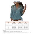 thumbnail image 5 of Top con botones para mujer,Blusa con botones para mujer Blusa estampada con botones de alta capacidad, 5 of 5