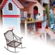 thumbnail image 1 of Modelo de mini silla de mecedora de hierro en mini, accesorios creativos sólidos robustos muebles de casa de muñecas para adornos de casas de muñecas Café, 1 of 8
