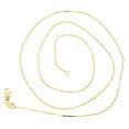 thumbnail image 2 of Solid 10K Yellow Gold Box Chain 0.8mm Wide Necklace with Lobster Claw Clasp (18 inches long), 2 of 3