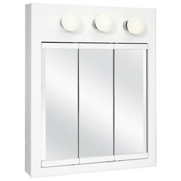 Concord 24-inch Wood Medicine Cabinet in White Gloss