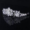thumbnail image 3 of Hermosa flor de material cristal Diadema de de imitación Tiara Velo Boda nupcial Prom mayimx Preciosa Crystal Flower Rhinestone Corona Diadema tiara nupcial de la boda Prom Nuevo, 3 of 6