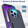 thumbnail image 2 of Defender Case for iPhone 14 Pro 6.1'' - Heavy Duty 1 in 1 Design Rugged Full Body Dustproof Shockproof Bumper Non-Slip Protective Cover,Blue,For iPhone 14 Pro, 2 of 10