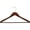 Walnut, variant on International Hanger Walnut Wood Suit Hanger with Solid Wooden Bar, 25 Pack