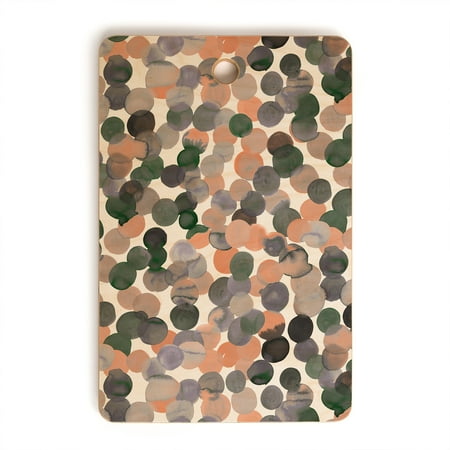 

Society6 Amy Sia Gracie Spot Peach Grey Rectangular Cutting Board