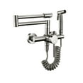thumbnail image 2 of Kitchen Mixer Tap With Sprayer Hot And Cold Stream Wall Mount Pot Filler Faucet Pull Out Two Hole Wholesale Black ,bar Laundry RV Farmhouse, 2 of 6