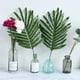 thumbnail image 2 of 48 hojas tropicales artificiales de monstera hawaiana, hojas de palma realistas, hojas de monstera de playa, bosque, decoración del hogar, fiestas temáticas (4 tamaños, 12 piezas de cada tamaño), 2 of 6